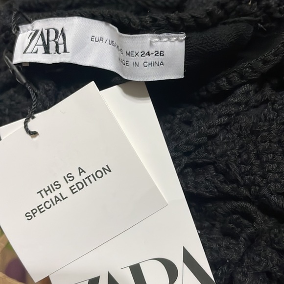 NWT ZARA BLACK CROCHET KNIT DRESS SPECIAL EDITION XS-S - Picture 6 of 6
